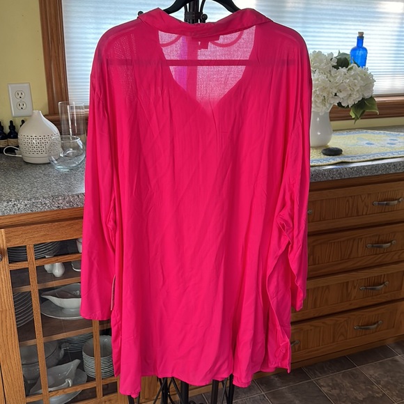 Pink Pleat Front Blouse - Picture 5 of 5